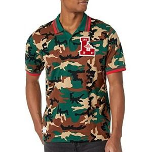 NWT LIFTED RESEARCH GROUP Men's Green Camo Run Deeper Roots Polo Shirt Medium